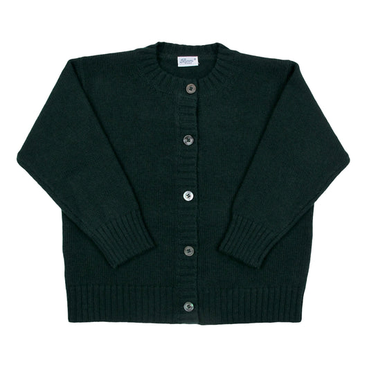 GREEN WOOL CARDIGAN