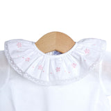 WHITE BLOUSE WITH PIERROT  COLLAR