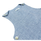 LINEN ROMPER "Formentera" blue