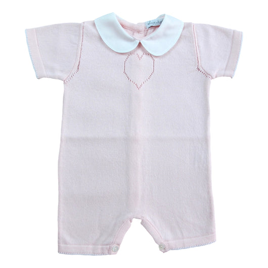 PINK KNITTED ROMPER