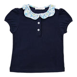 BLUE POLO WITH LIBERTY COLLAR