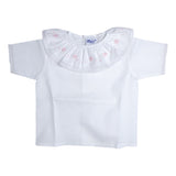 WHITE BLOUSE WITH PIERROT  COLLAR