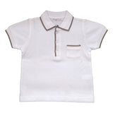 POLO SHIRT WITH TAUPE PROFILE