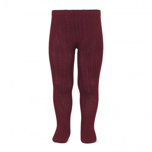 BURGUNDY RED RIBBED TIGHTS – ToBiTo' Kids
